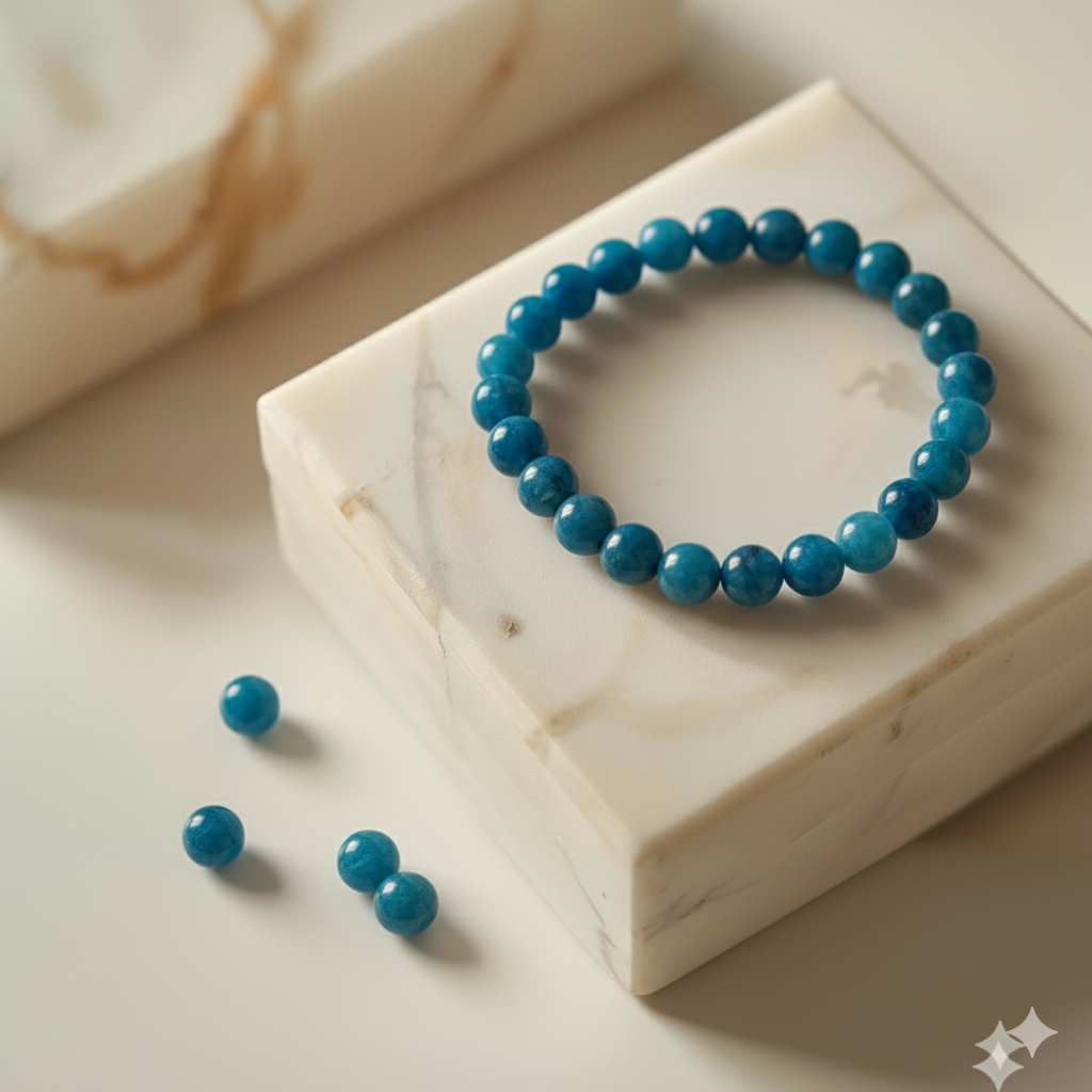 Blue Apatite Crystal Bracelet