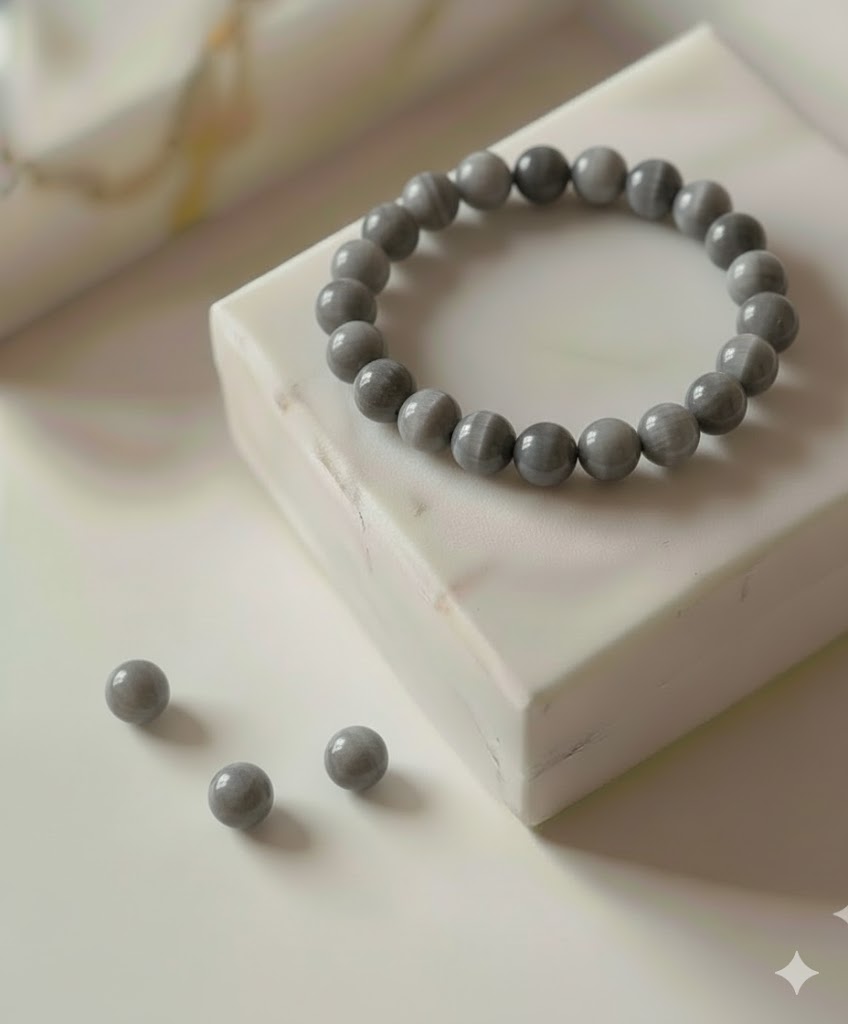 Grey Cat's eye Crystal Bracelet