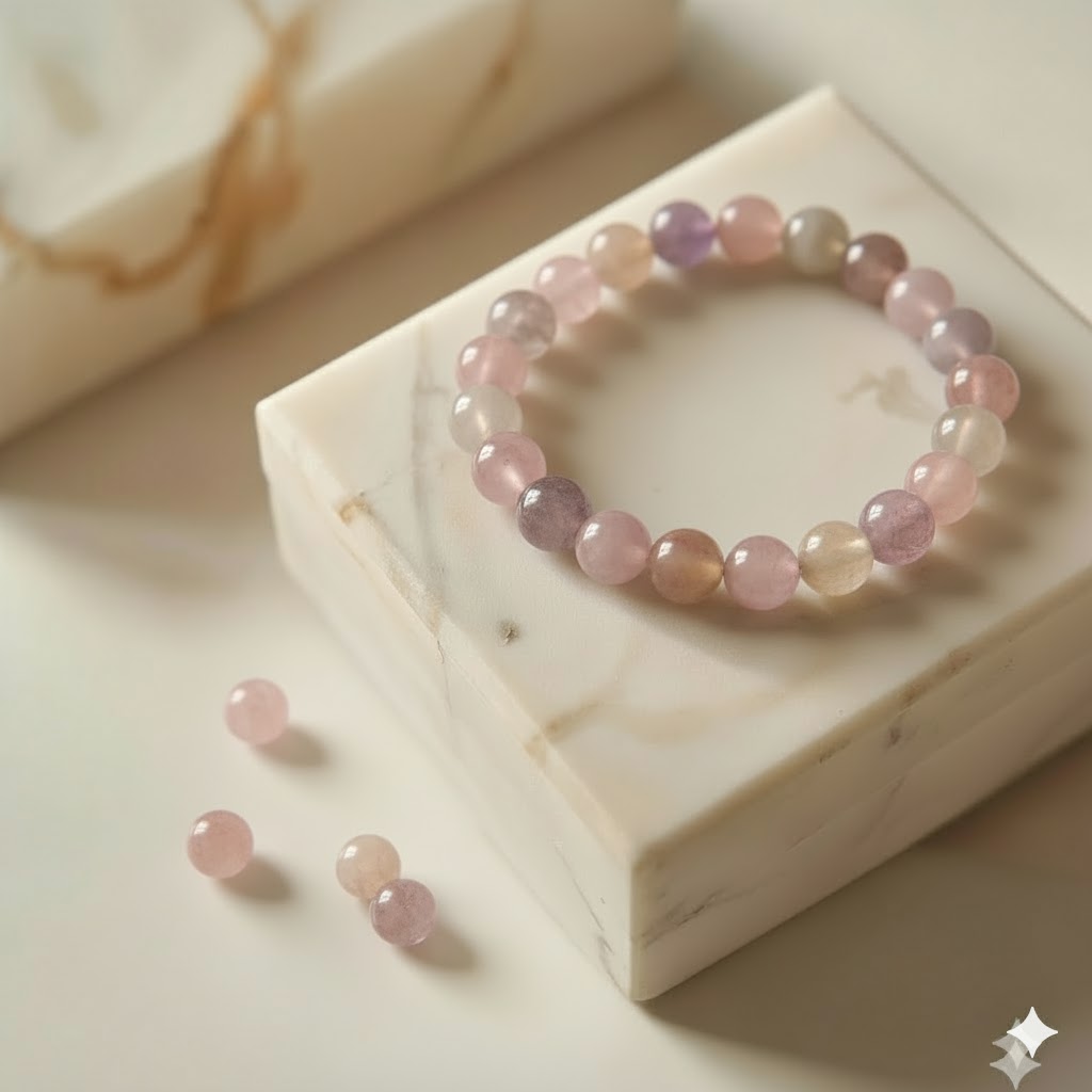 Morganite Crystal Bracelet