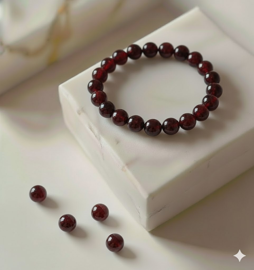 Red Garnet Crystal Bracelet