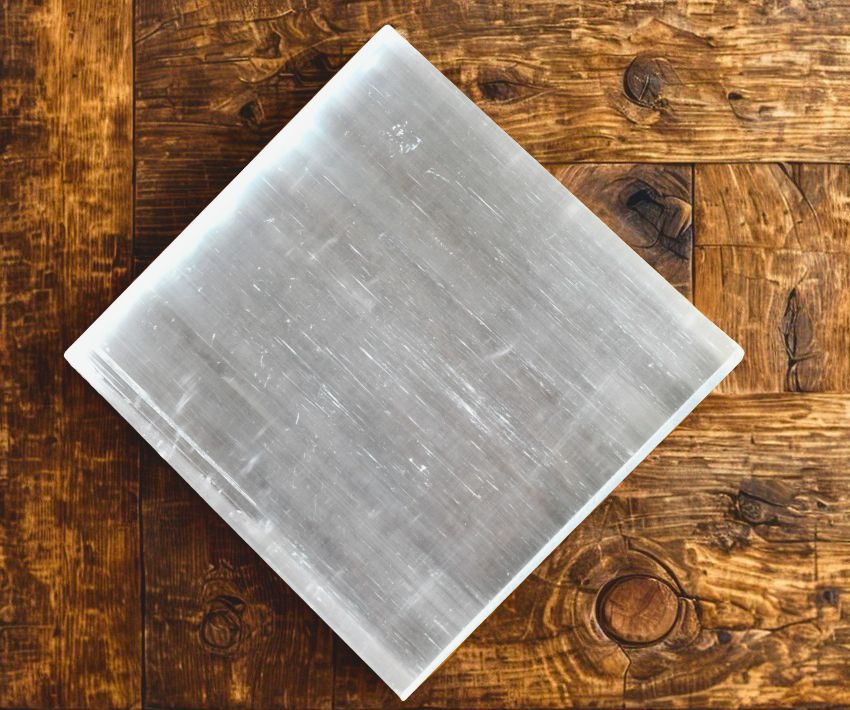 Selenite Plate Square Shape