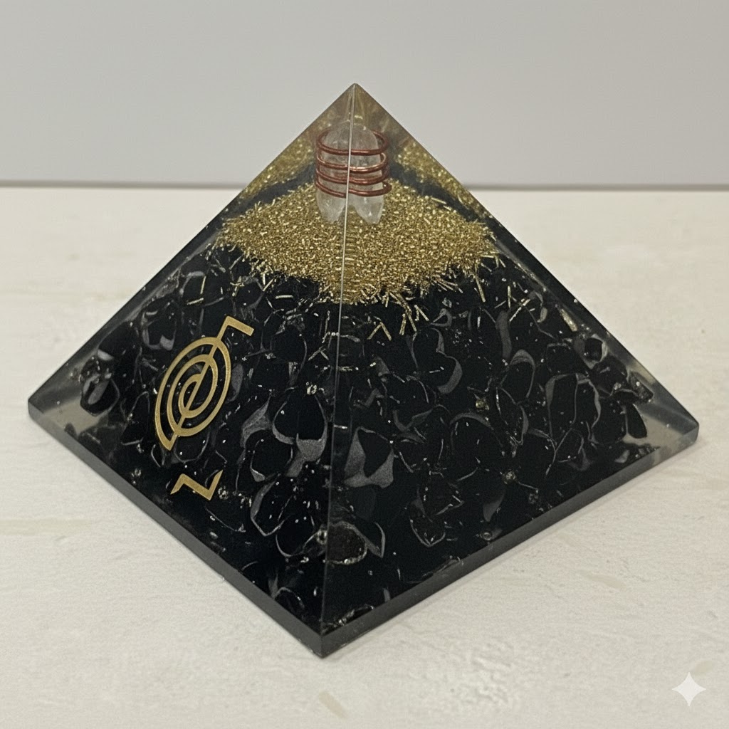Black Tourmaline Orgonite Pyramid