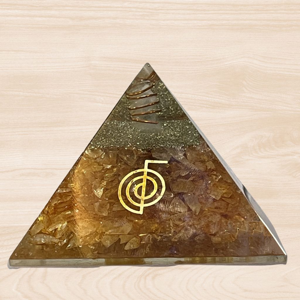 Citrine Orgonite Pyramid