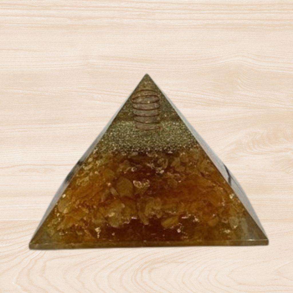 Citrine Orgonite Pyramid