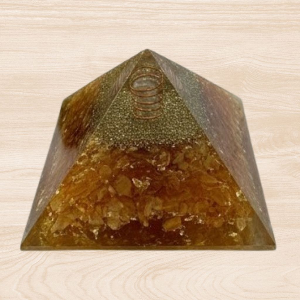 Citrine Orgonite Pyramid