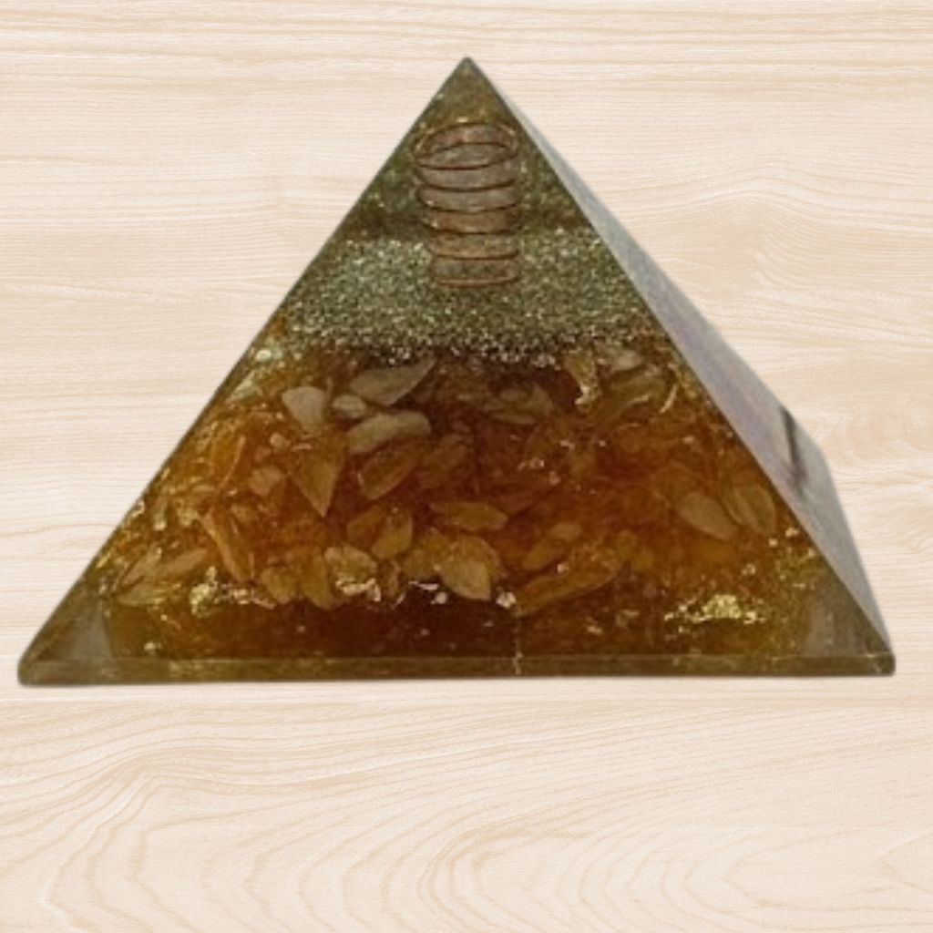 Citrine Orgonite Pyramid