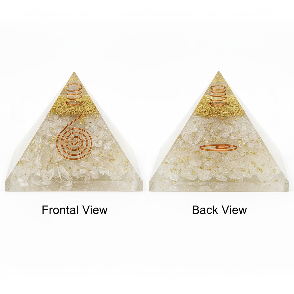 Clear Quartz Crystal Orgonite Pyramid