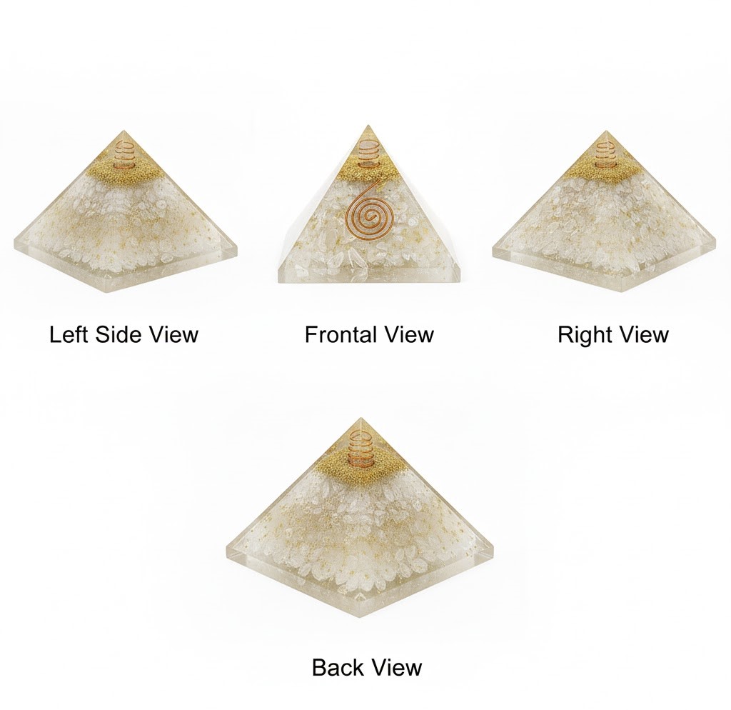 Clear Quartz Crystal Orgonite Pyramid