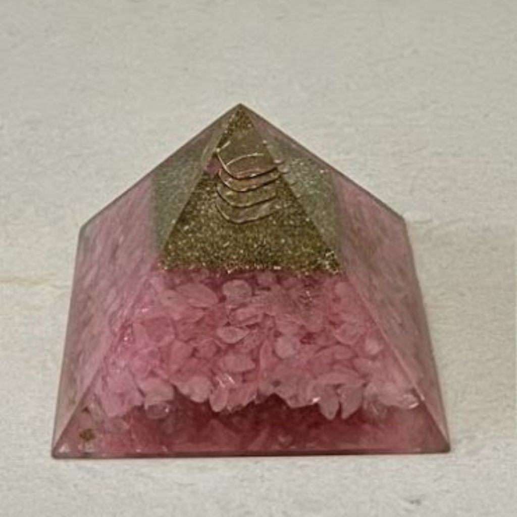 Rose Quartz Orgonite Pyramid