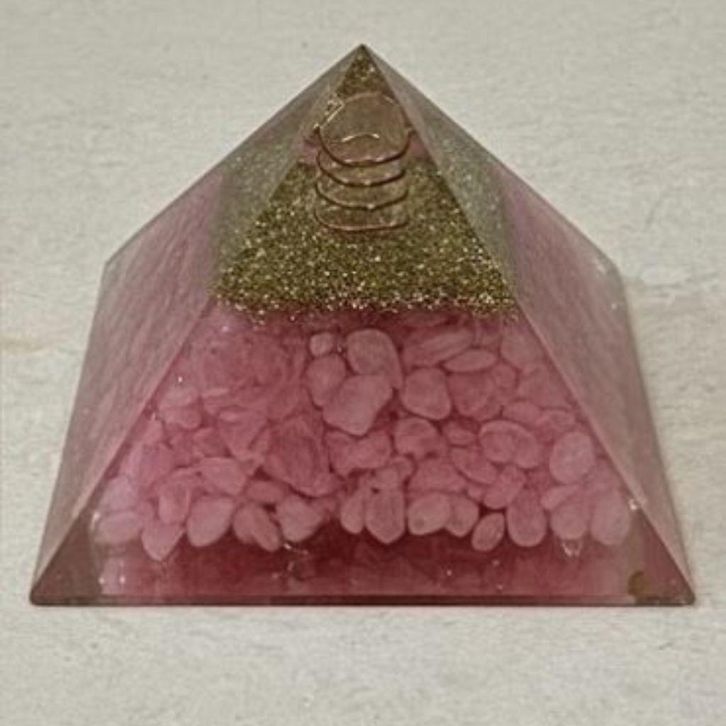 Rose Quartz Orgonite Pyramid